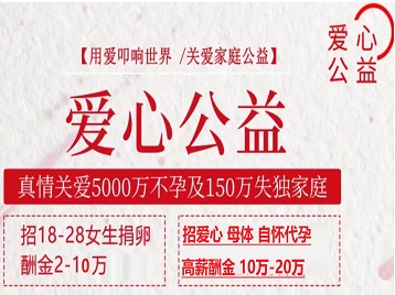 大化捐卵助孕生子 爱心志愿者招募